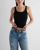 Fitted Ribbed Scoop Neck Tank Women's