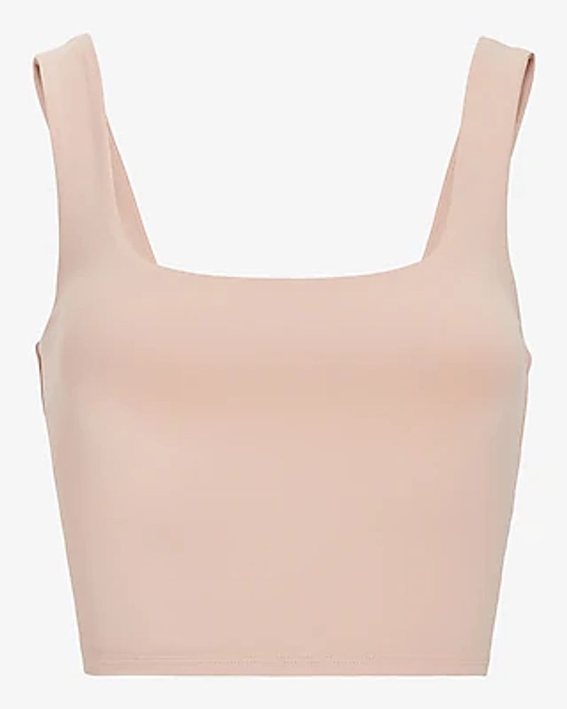 Express Body Contour High Compression Cropped High Neck Tank