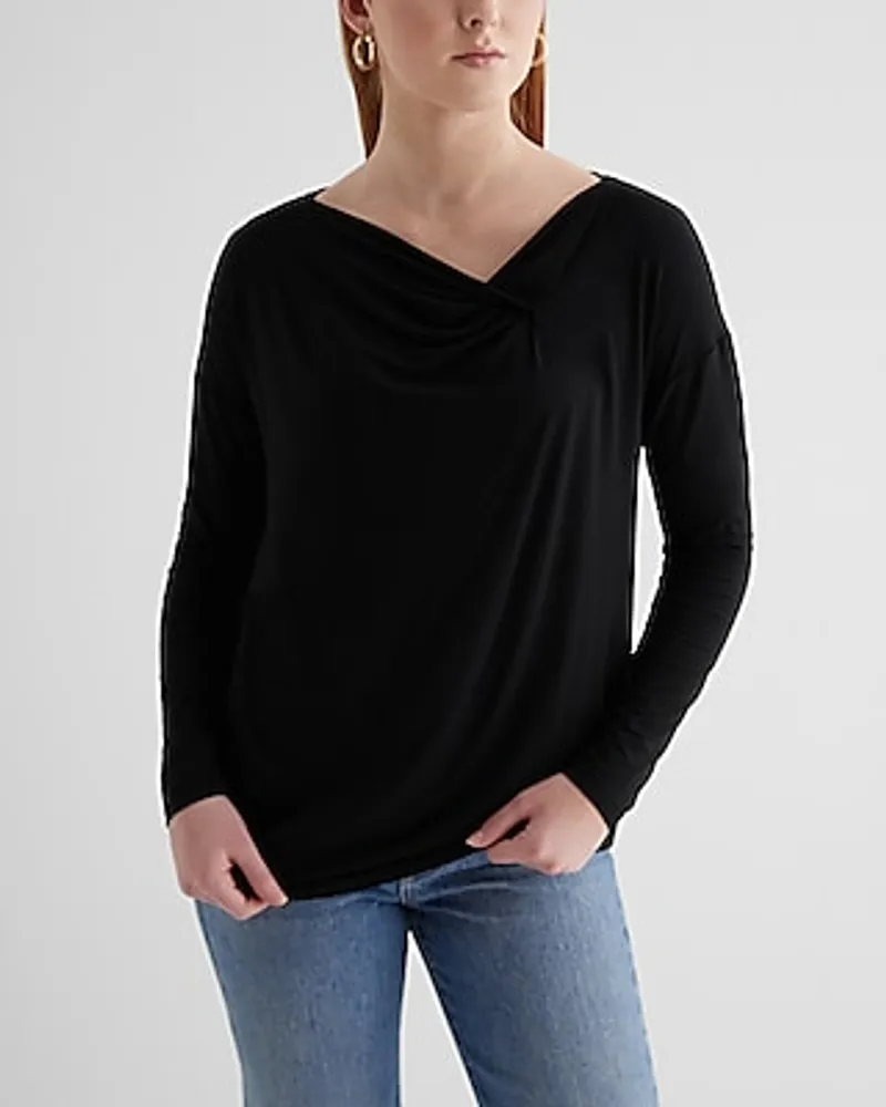 Long Sleeve Seriously Soft Notched Shrunken Tee