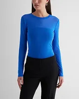 Mesh Crew Neck Long Sleeve Bodysuit Women's