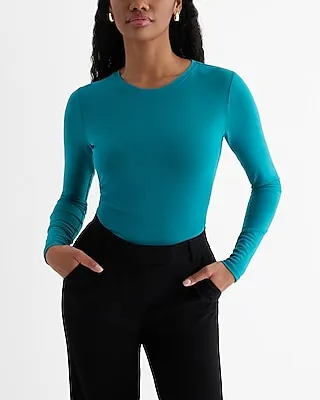 Mesh Crew Neck Long Sleeve Bodysuit Women's