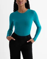 Mesh Crew Neck Long Sleeve Bodysuit Women's