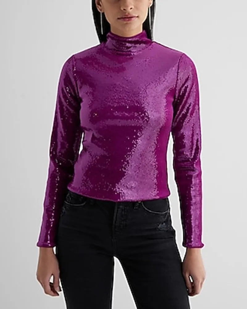 Buy Long Sleeve Contour Mock Neck