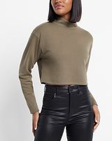 Mock Neck Dolman Sleeve Fleece Sweatshirt Women's