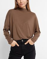 Mock Neck Dolman Sleeve Tee Orange Women's L