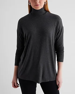 Supersoft Relaxed Turtleneck Long Sleeve Tunic Tee Women's XS