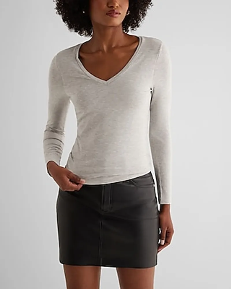 Supersoft Fitted V-Neck Long Sleeve Tee Women's