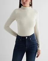 Body Contour Cozy Mock Neck Long Sleeve Tee Neutral Women's L