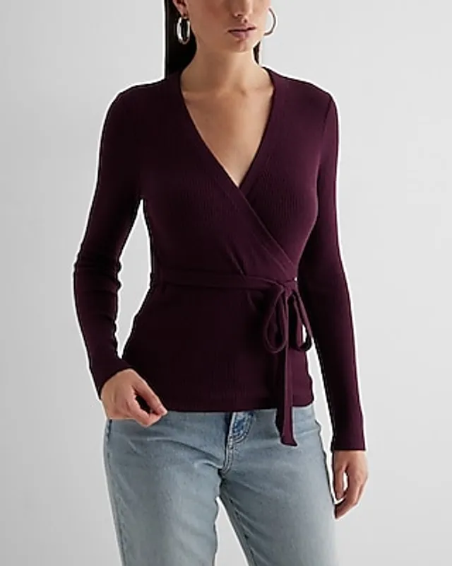 Ribbed Cozy Knit Cowl Neck Top