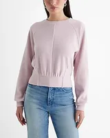 Crew Neck Long Sleeve Banded Bottom Sweatshirt Women's