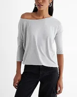 Relaxed Off The Shoulder Three Quarter Sleeve London Tee Women's