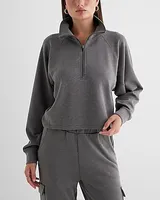 Quarter Zip Boxy Sweatshirt Women's