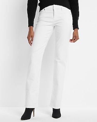 Editor Low Rise White Bootcut Jeans, Women's Size:16 Long