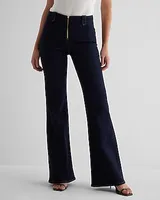 Mid Rise Rinse Exposed Zipper '70S Flare Jeans, Women's Size:16