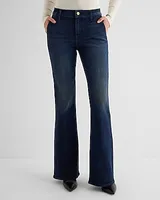 Mid Rise Dark Wash '70S Flare Jeans