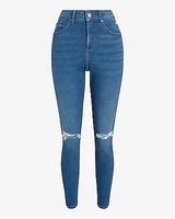 Curvy High Waisted Ripped Supersoft Skinny Jeans