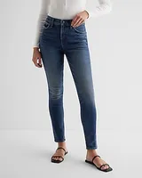 High Waisted Dark Wash 90S Skinny Jeans