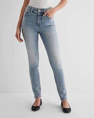 High Waisted Light Wash 90S Skinny Jeans