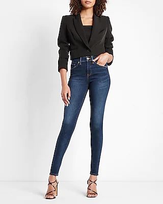 Mid Rise Dark Wash Skinny Jeans