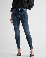 High Waisted Dark Wash Front Seam Curvy FlexX Skinny Jeans