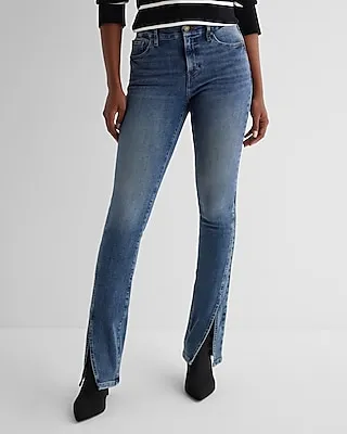 Mid Rise Medium Wash Twist Seam Curvy FlexX Skyscraper Jeans, Women's Size:S Short