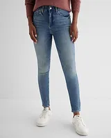 High Waisted Medium Wash Curvy FlexX Skinny Jeans