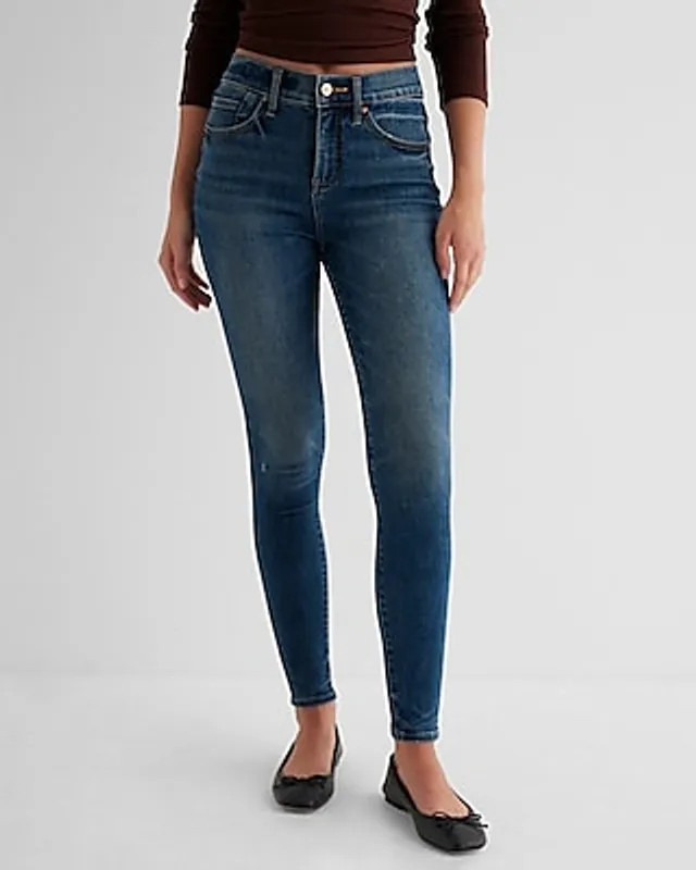 High Rise Ruched Hem Skinny Crop Jeans