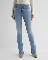 Mid Rise Light Wash Tall Hem Skyscraper Jeans