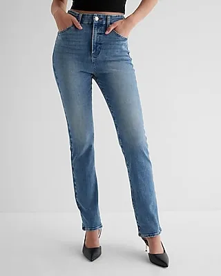 Super High Waisted Medium Wash Curvy FlexX '90S Slim Jeans