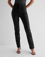 Super High Waisted Black Coated '90S Slim Jeans