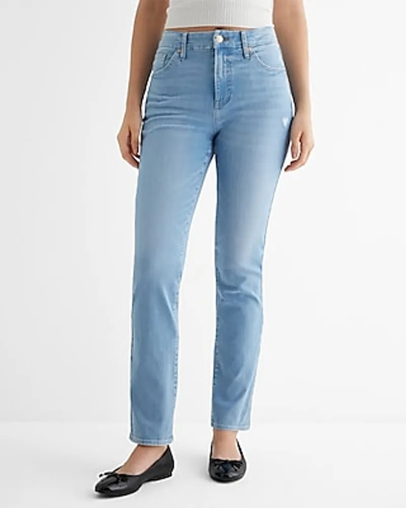 High Waisted Light Wash Curvy FlexX '90S Slim Jeans