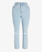 Curvy Super High Waisted Ripped Mom Jeans, Women's Size:0