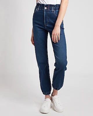 Super High Waisted Elastic Waist Supersoft Jogger Jeans