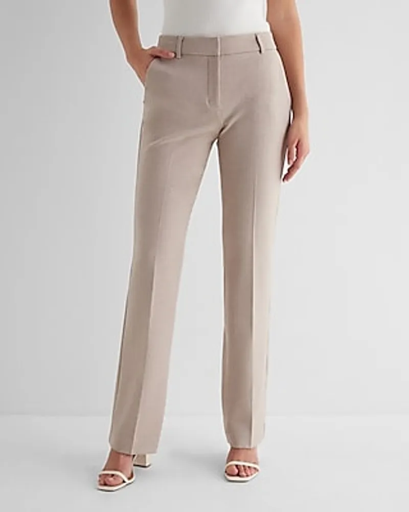 Express Editor Mid Rise Textured Corduroy Relaxed Trouser Pant