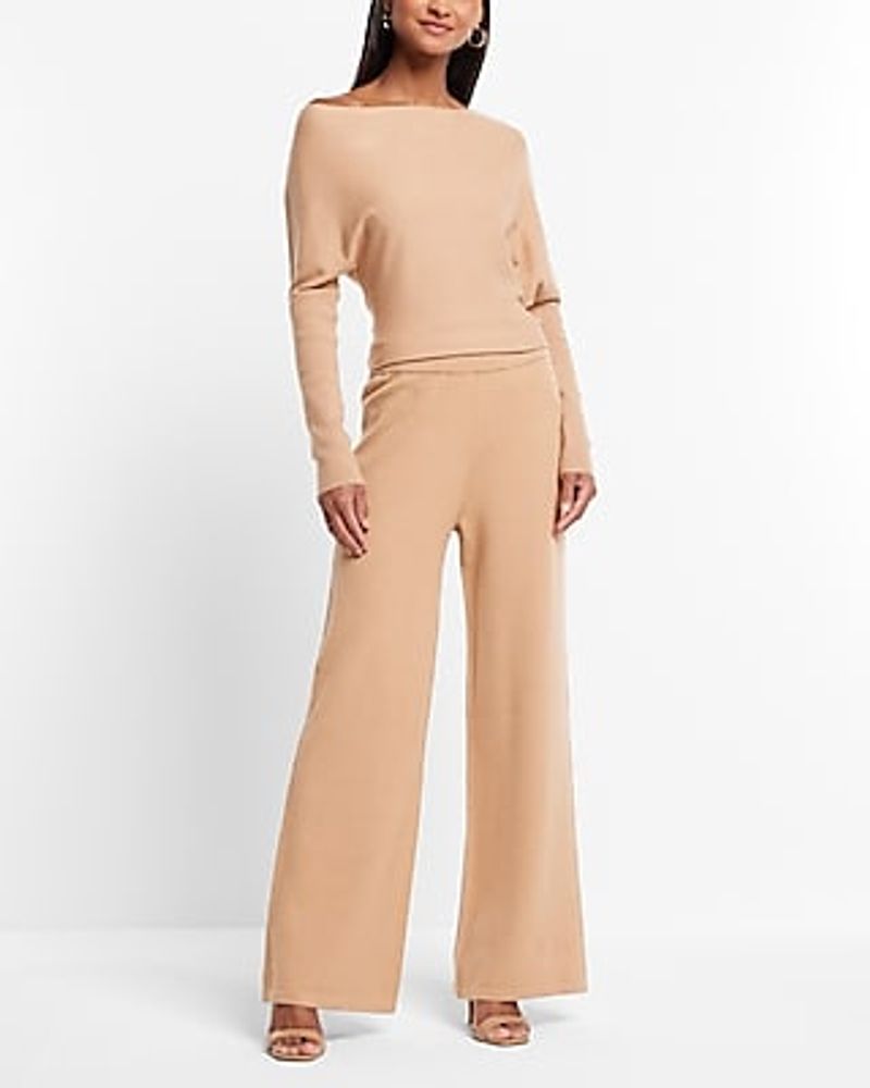 Casual Brown High Waist Wide Leg Baggy Long Pant