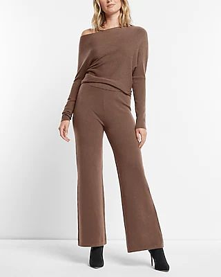 Super High Waisted Supersoft Sweater Wide Leg Palazzo Pant