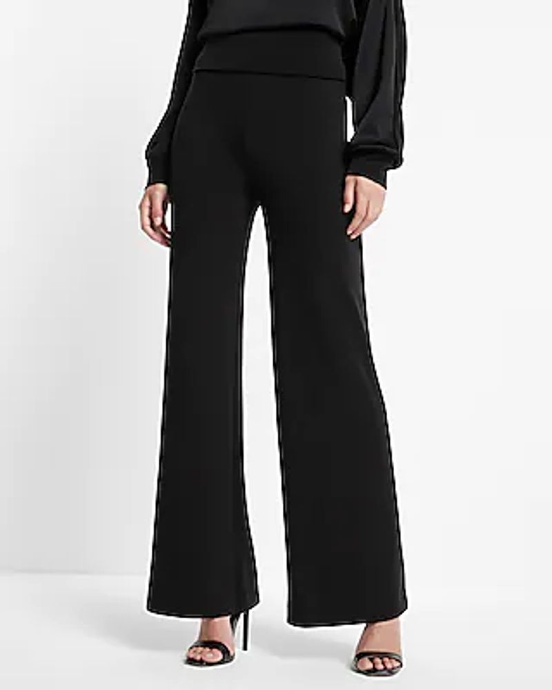 High Waisted Scuba Pant - Black