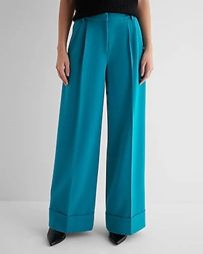 Stylist Super High Waisted Pleated Wide Leg Pant