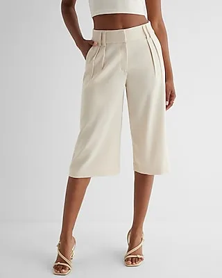 High Waisted Pleated Gaucho Pant