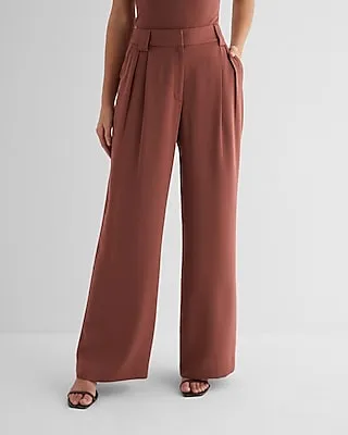 Stylist High Waisted Pleated Wide Leg Palazzo Pant Women's