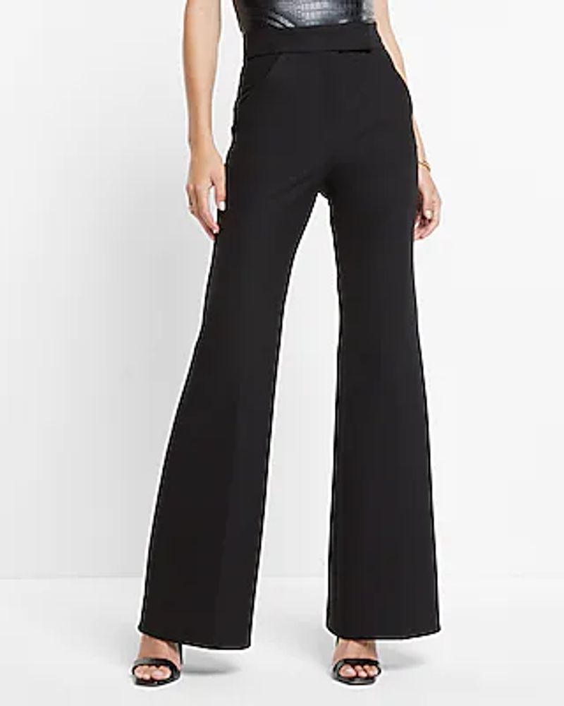 Express Super High Waisted Flare Trouser Pant