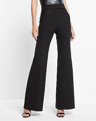 Express Super High Waisted Bodycon Flare Pant With Built-In