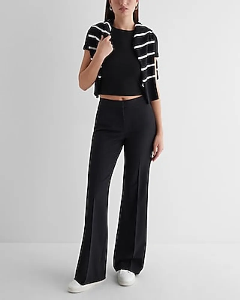 Editor Mid Rise Trouser Flare Pant Black Women's 6