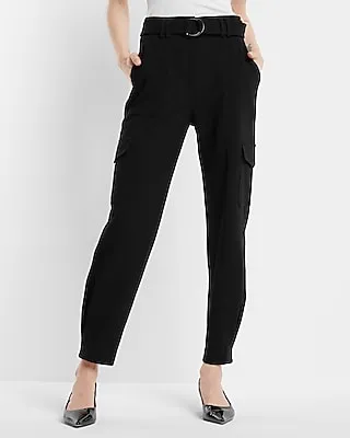 Super High Waisted Belted Cargo Pant Women's