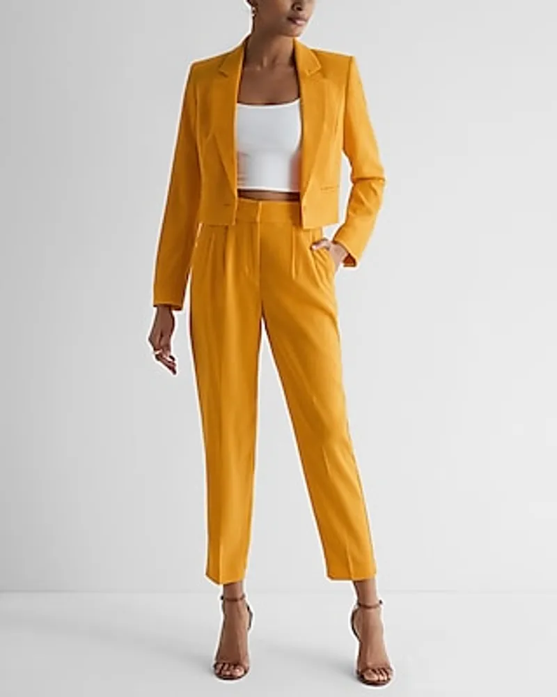 Super High Waisted Pleated Ankle Pant