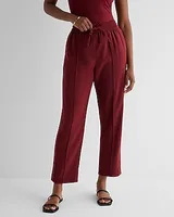 High Waisted Seamed Ankle Joggers Brown Women's