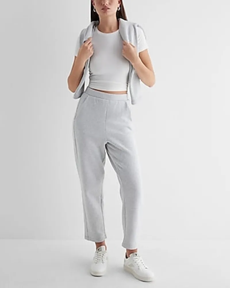 Super High Waisted Notch Pleated Straight Ankle Pant