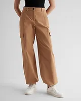 High Waisted Convertible Hem Cargo Trouser Pant Brown Women's 2