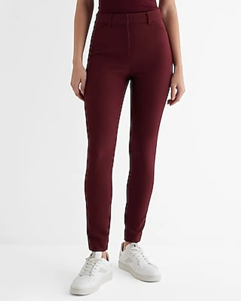 Editor High Waisted Skinny Pant Red Women's 4 Short