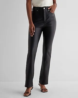 Super High Waisted Faux Leather '90S Slim Pant